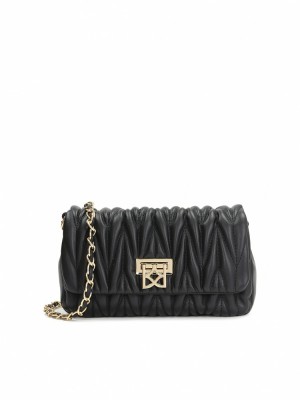 Handbags Kazar Sofie Damskie Czarne | 560AKEFZO