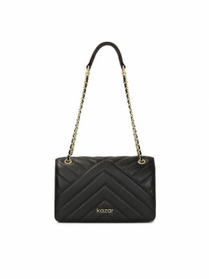 Handbags Kazar Tern Damskie Czarne | 693SGQCKP
