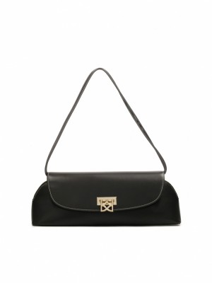Handbags Kazar Tustine Damskie Czarne | 037WNHQCJ