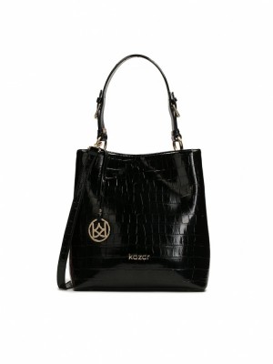 Handbags Kazar Victoria Damskie Czarne | 236HTBWIG
