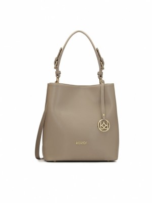 Handbags Kazar Victoria Damskie Szare Brązowe | 170EMYHGS