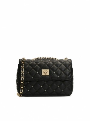 Handbags Kazar Vidia S Damskie Czarne Złote | 517OVNZTM