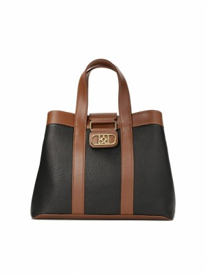 Handbags Kazar Willow Damskie Brązowe Czarne | 053LHUBJO