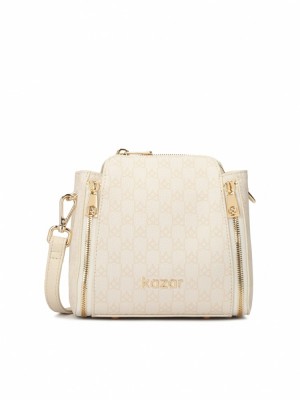 Handbags Kazar Zumbi Damskie Białe | 953LPWHKE