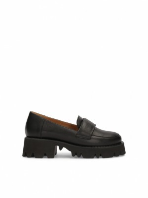 Loafersy Kazar Blanca Damskie Czarne | 350JYMDEK