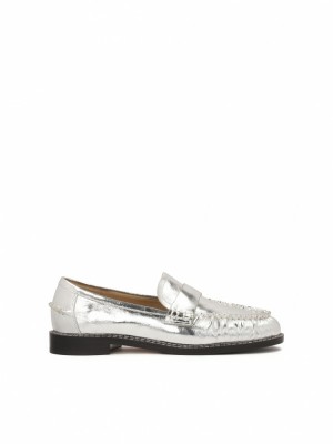 Loafersy Kazar Cahokia Damskie Srebrne | 983KRNIJG