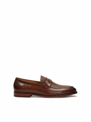Loafersy Kazar Carden Męskie Brązowe | 754KLXCRP