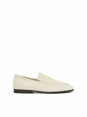 Loafersy Kazar Carmen Damskie Białe Czarne | 184KCORMZ