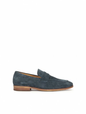Loafersy Kazar Emerico Męskie Granatowe Niebieskie | 671GLQNXA
