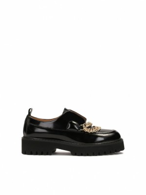 Loafersy Kazar Essen Damskie Czarne | 089TEMFRA