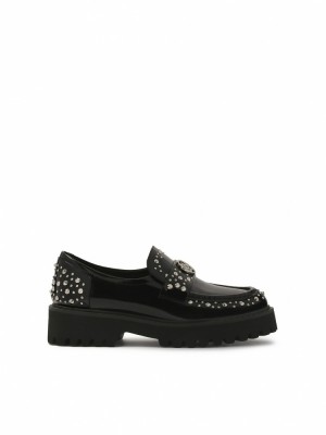 Loafersy Kazar Essen Damskie Czarne | 458LGTAIE