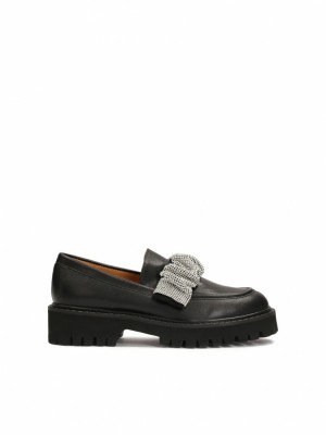 Loafersy Kazar Essen Damskie Czarne | 630XJQKCL