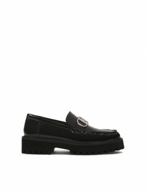 Loafersy Kazar Essen Damskie Czarne | 709QOSBPU