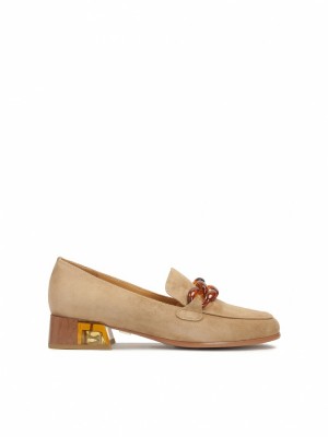 Loafersy Kazar Hattie Damskie Beżowe | 716QHYGVN