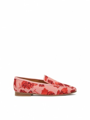 Loafersy Kazar Honorine Damskie Różowe Czerwone | 409KIZHON