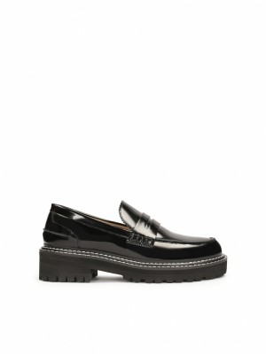 Loafersy Kazar Ks Liu Damskie Czarne | 018MZHSWU