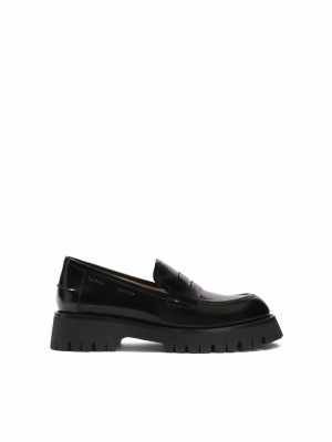 Loafersy Kazar Ks Savio Damskie Czarne | 560KRHFTX