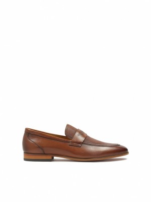 Loafersy Kazar Kunar Męskie Brązowe | 920TKYJQN