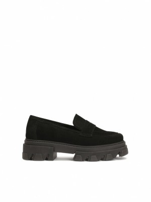 Loafersy Kazar Leale Damskie Czarne | 103AKMRJW