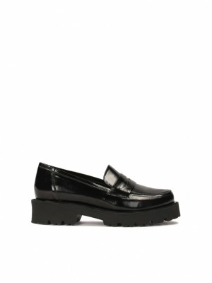 Loafersy Kazar Lydie Damskie Czarne | 583ACHSTV