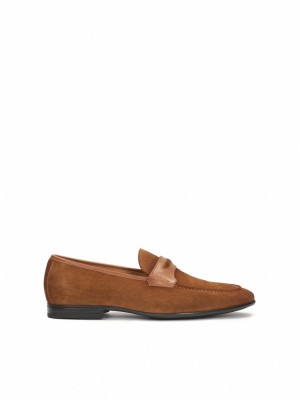 Loafersy Kazar Makian Męskie Czarne | 169ZINTBH