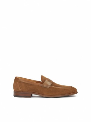 Loafersy Kazar Ovidan Męskie Brązowe | 689YJXWAR