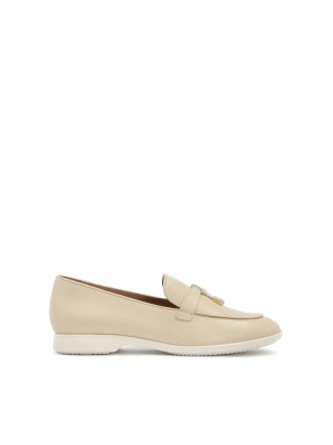 Loafersy Kazar Ravenna Damskie Beżowe | 930KMCYAJ