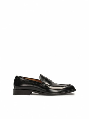 Loafersy Kazar Royce Męskie Czarne | 984KACMJD