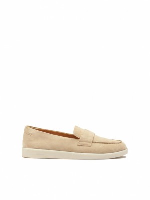 Loafersy Kazar Zoja Damskie Beżowe | 483OJVPNB
