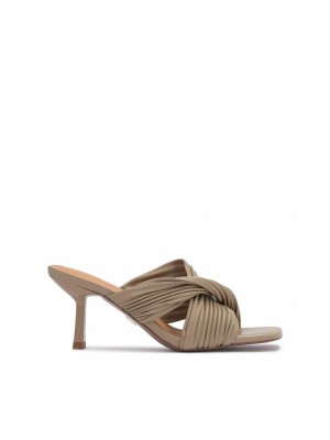Mules Kazar Felizia Damskie Oliwkowe | 061HFDGPR