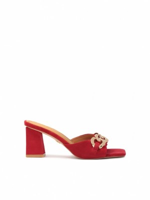 Mules Kazar Herby Damskie Czerwone | 571LOIKRY