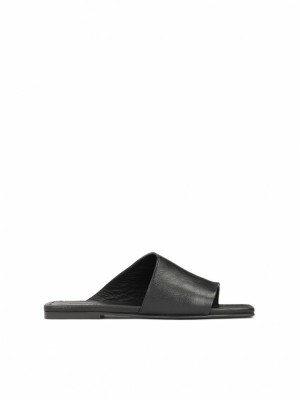 Mules Kazar Melan Damskie Czarne | 506ZYRWBL