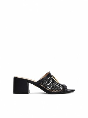 Mules Kazar Sage Damskie Czarne | 547PXZBGT
